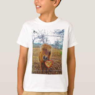 Valentine Heart  Miniature brown Horse T-Shirt