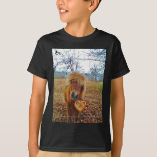Valentine Heart  Miniature brown Horse T-Shirt