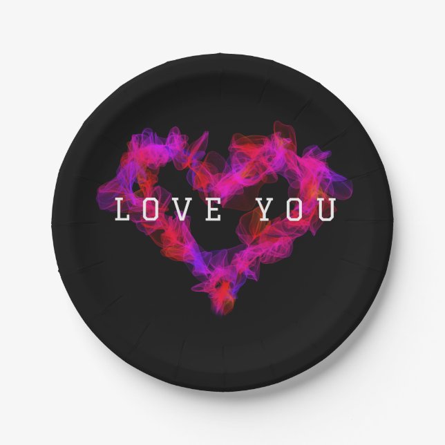 Valentine Heart Paper Plates (Front)