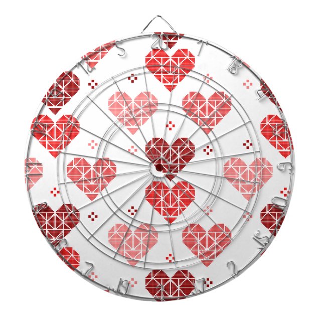 Valentine Heart Pattern Dartboard (Front)