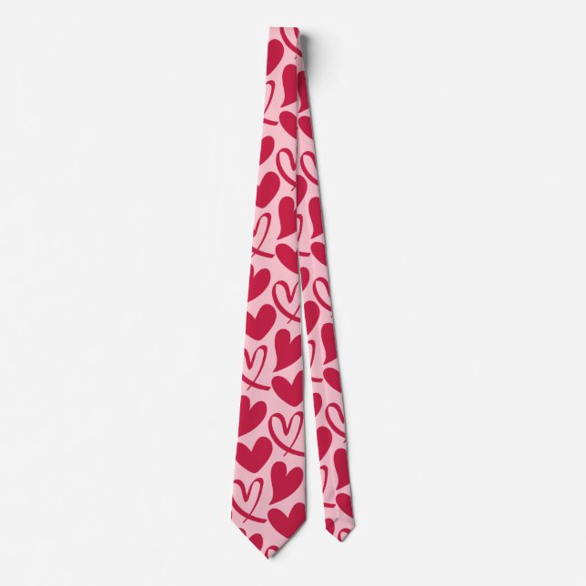 Valentine Heart Pattern Gift, Boys Girls & Kids Tie (Front)