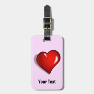 Valentine Heart Personalised Luggage Tags
