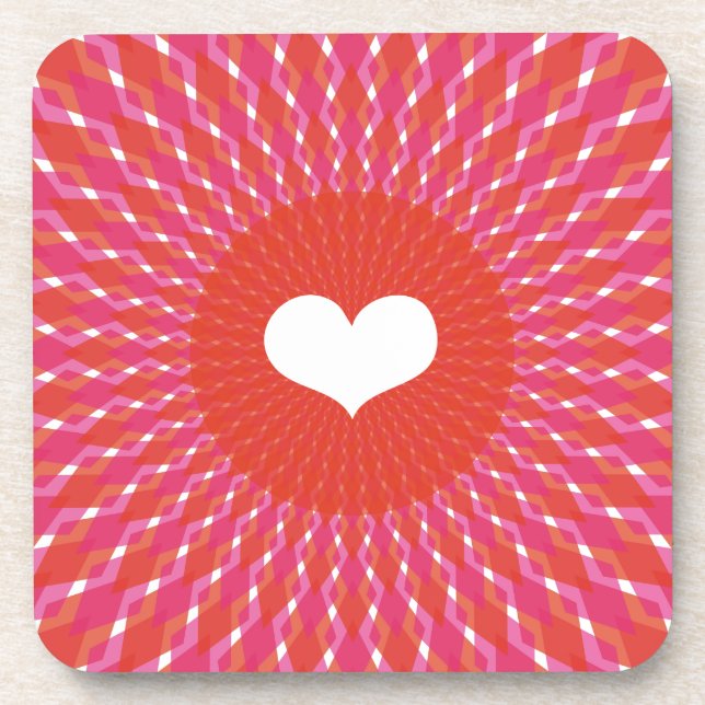 Valentine Heart Pop Coaster (Front)
