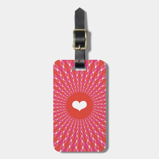 Valentine Heart Pop Luggage Tag (Front Vertical)