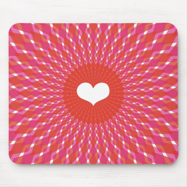 Valentine Heart Pop Mouse Mat (Front)