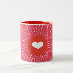 Valentine Heart Pop Two-Tone Coffee Mug