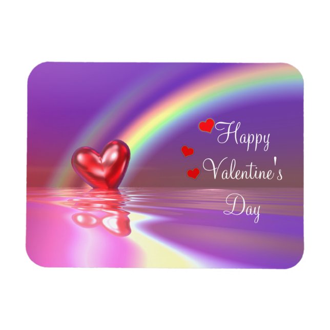 Valentine Heart Reflections Magnet (Horizontal)