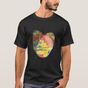 Valentine Heart Shape Of Fingerprints, Funny Valen T-Shirt