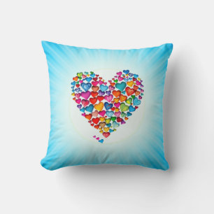 Valentine Heart Shape Watercolor Design-57393 Cushion