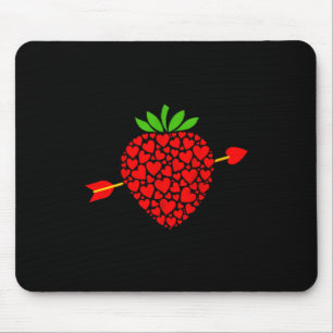 Valentine Heart Strawberry Arrow Funny Couple Roma Mouse Mat