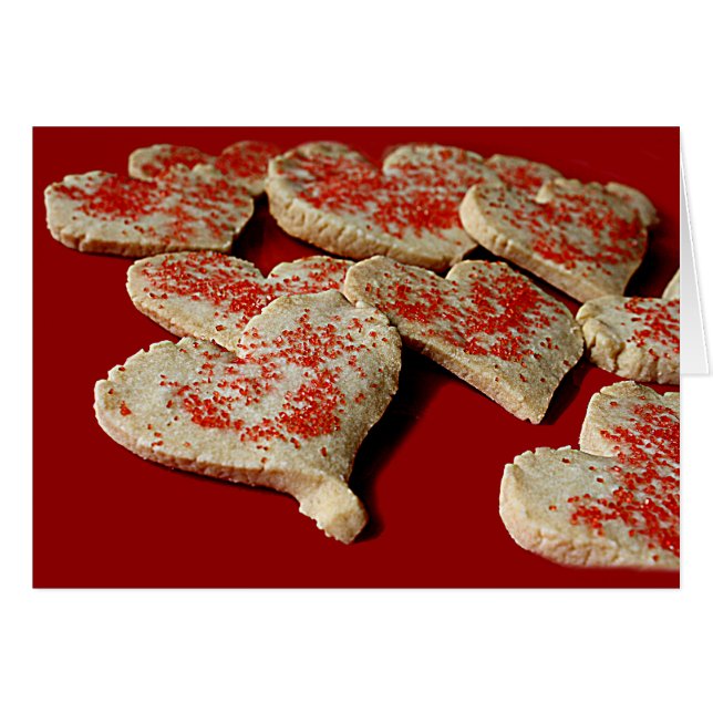 Valentine Heart Sugar Cookies Image Card (Front Horizontal)