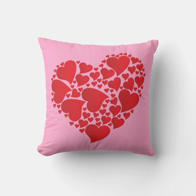 Valentine Heart Throw Pillow (Front)
