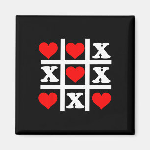 Valentine Heart Tic Tac Toe  Magnet