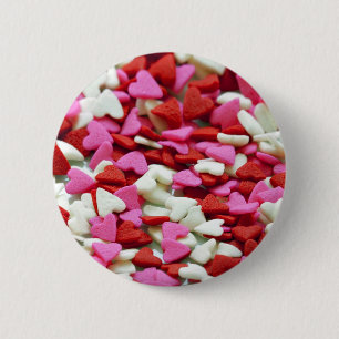 Valentine Hearts 6 Cm Round Badge