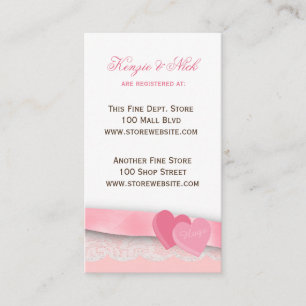 Valentine Hearts Bridal Registry Card