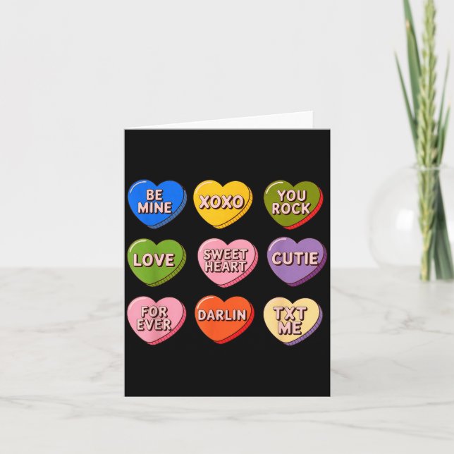 Valentine Hearts Candy Mine Illustration Card (Front)