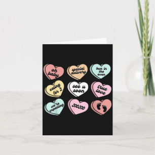 Valentine Hearts Candy Pregnancy Announcement Baby
