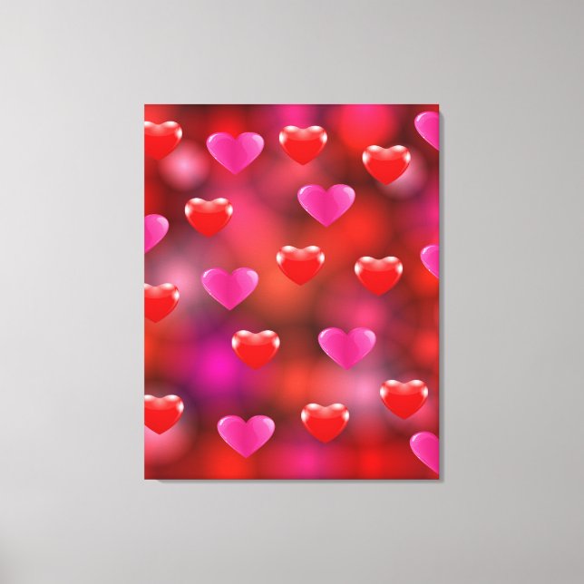 Valentine Hearts Canvas Print (Front)