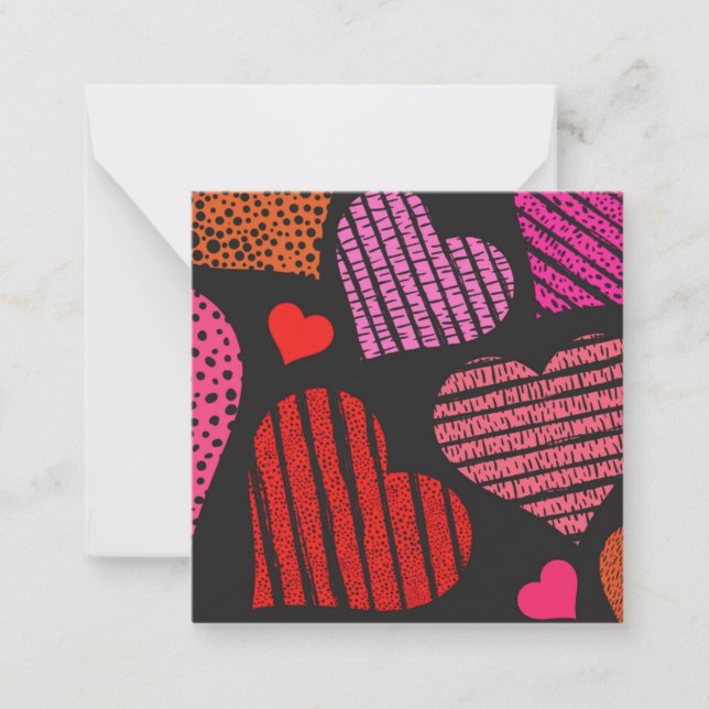 Valentine Hearts Card (Front)
