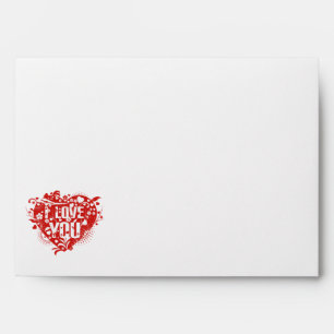 Valentine Hearts Card Envelope