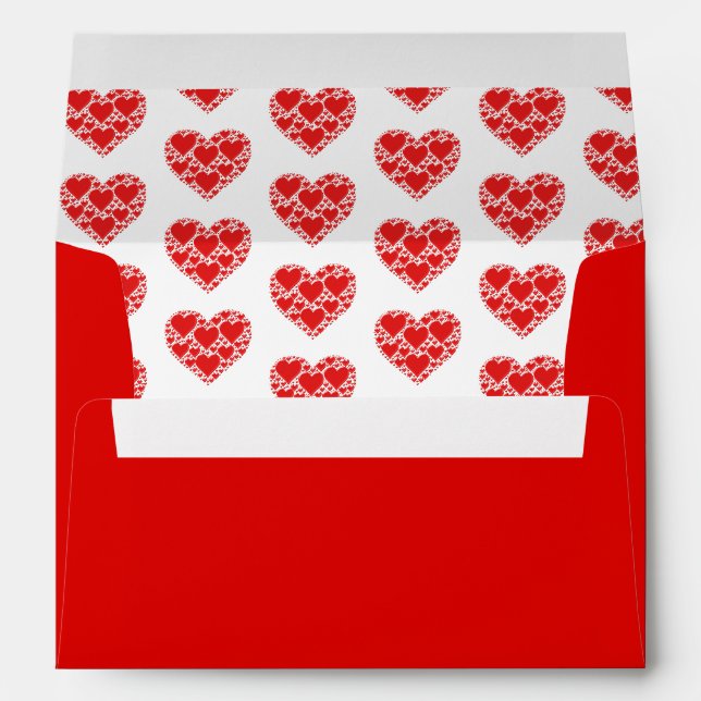Valentine Hearts Card Envelope (Back (Bottom))