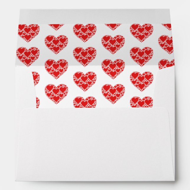 Valentine Hearts Card Envelope (Back (Bottom))
