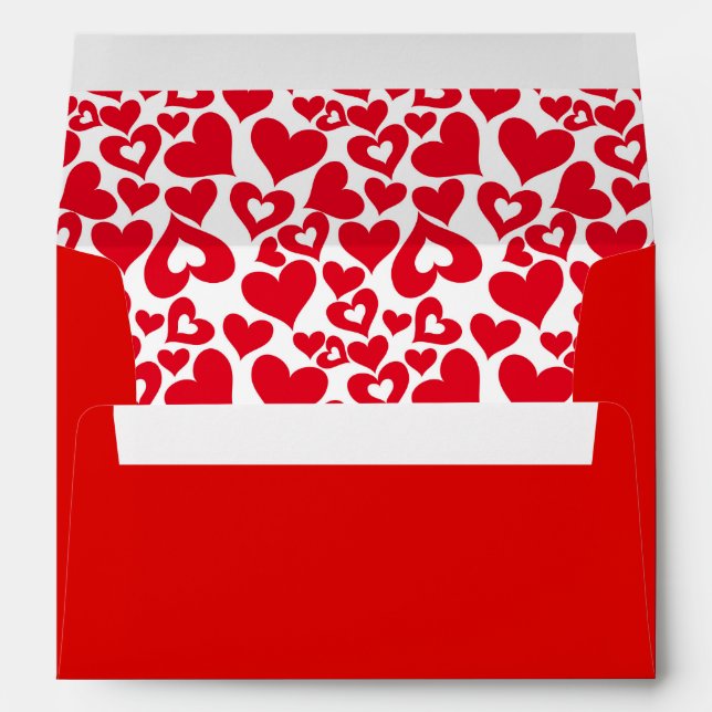 Valentine Hearts Card Envelope (Back (Bottom))