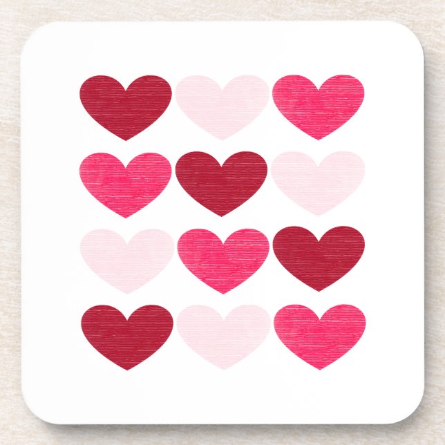 Valentine hearts coaster (Front)