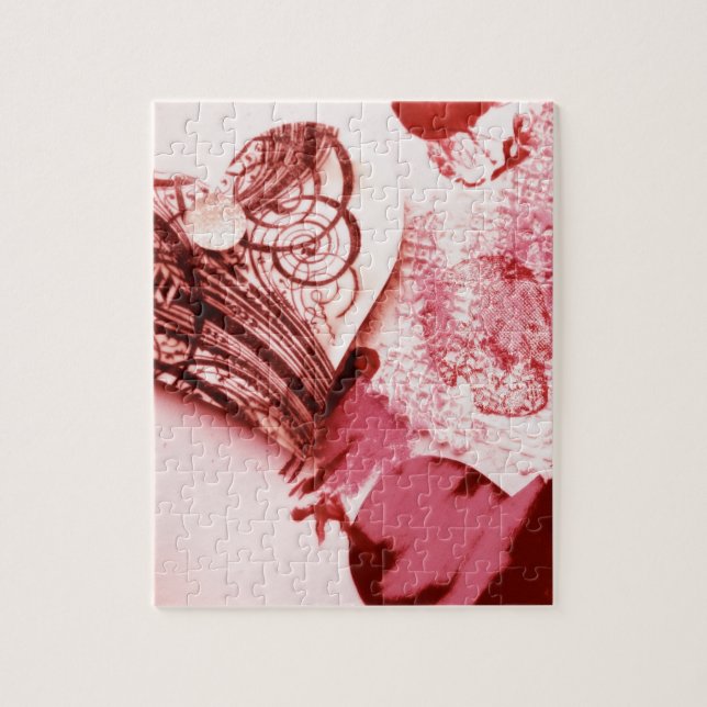 Valentine hearts collage jigsaw puzzle (Vertical)