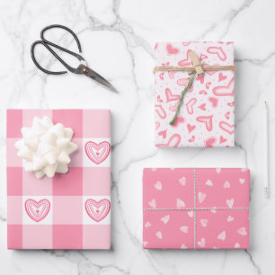 Valentine Hearts collection Wrapping Paper Sheet