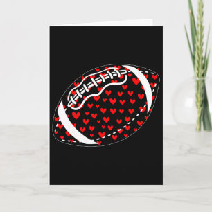 Valentine Hearts Cute Footll Player Shape Matching Card
