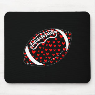 Valentine Hearts Cute Footll Player Shape Matching Mouse Mat