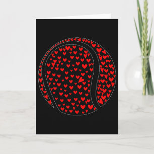 Valentine Hearts Cute Tennis Player Shape Matching Card