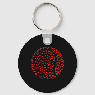 Valentine Hearts Cute Tennis Player Shape Matching Key Ring