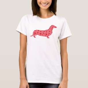 Valentine Hearts Dachshund T-Shirt
