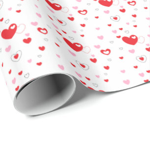 Valentine Hearts Design Gift Wrap Wrapping Paper