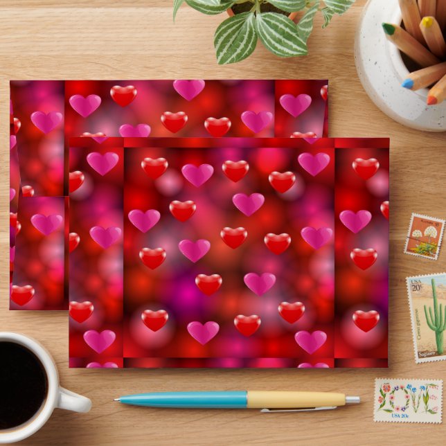 Valentine Hearts Envelope (Desk)