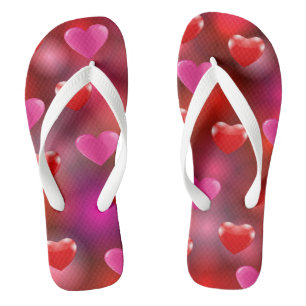 Valentine Hearts Flip Flops