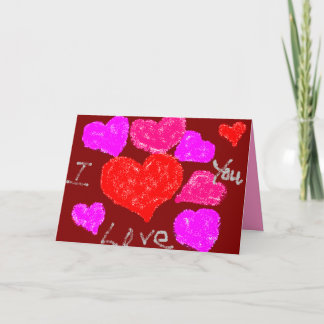 Valentine Hearts Holiday Card