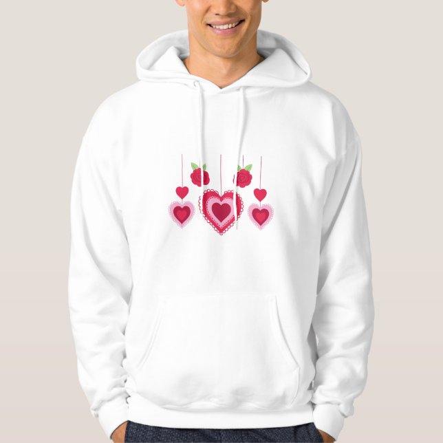 Valentine Hearts Hoodie (Front)
