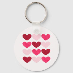 Valentine hearts key ring