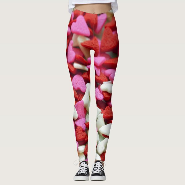 Valentine Hearts Leggings (Front)