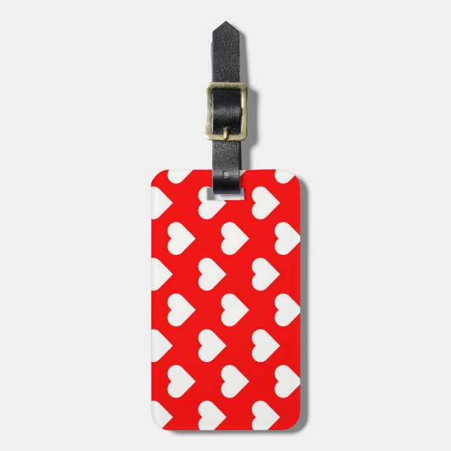 Valentine Hearts Luggage Tag (Front Vertical)