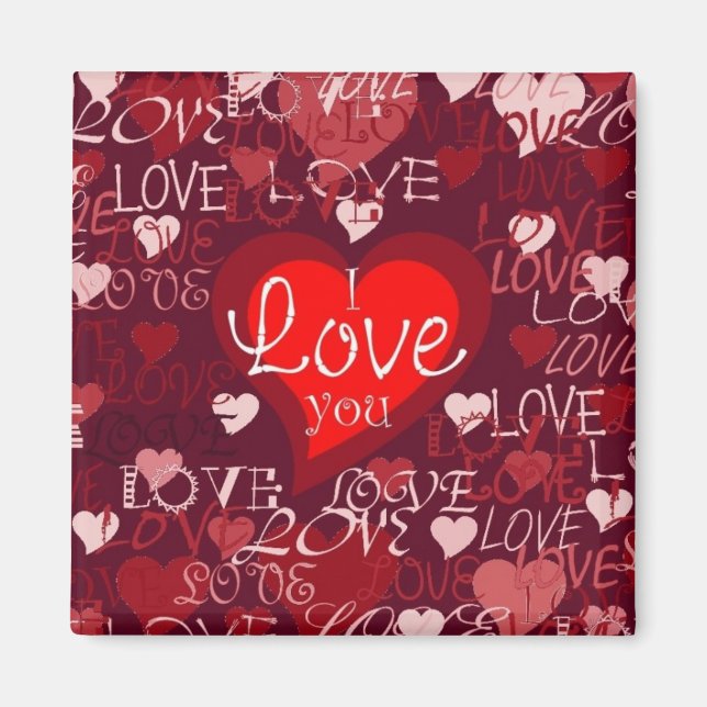 Valentine Hearts Magnet (Front)