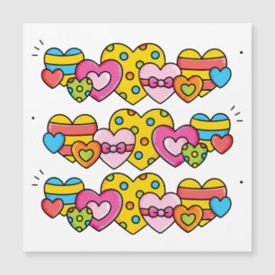 Valentine hearts magnetic invitation