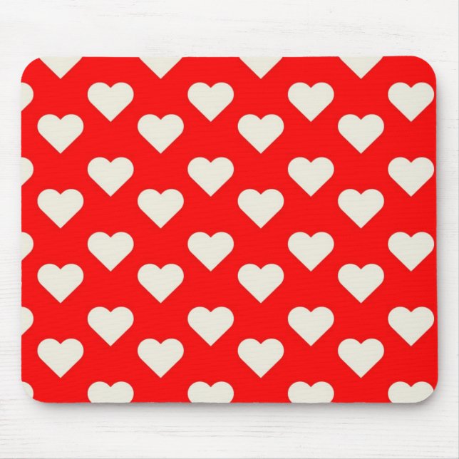 Valentine Hearts Mouse Mat (Front)