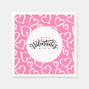 Valentine Hearts Paper Napkins