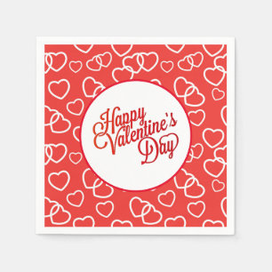 Valentine Hearts Paper Napkins
