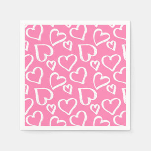 Valentine Hearts Paper Napkins