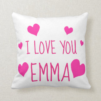 Valentine Hearts Personalised I Love You Cushion